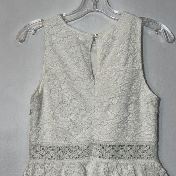 Altar'd State Cottagecore White Lace Sleeveless Fit & Flare Dress Sz M‎ Bridal - Picture 9 of 16